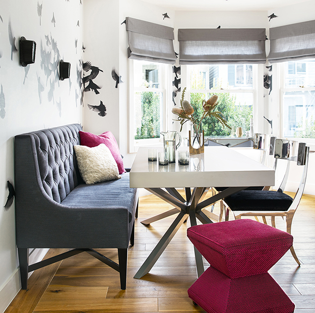 Tufted Banquette in San Francisco home designed by Niche Interiors 