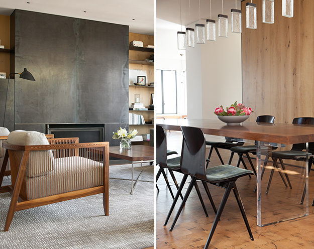 Formal living and dining rooms in Telegraph Hill home