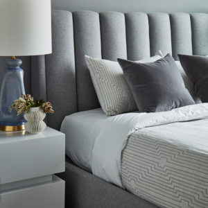 Channel tufted bed