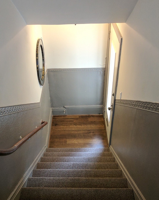 Before photo of the foyer in Pacific Heights home