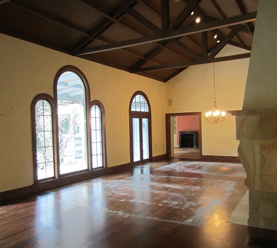 Before photo of formal living room in Woodside home